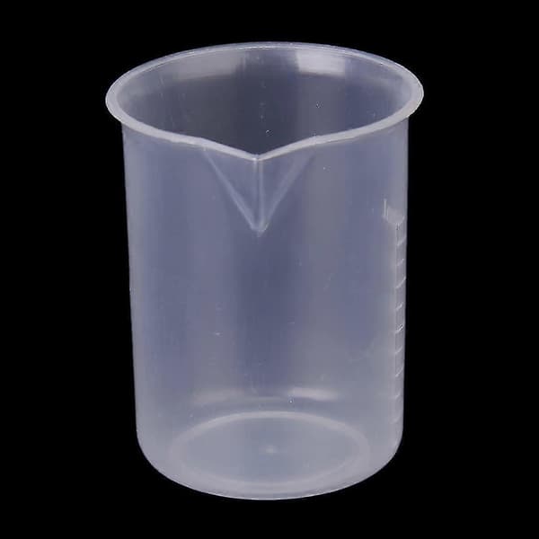 50ml Transparent Mätkopp i Plast för Laboratorium [D]