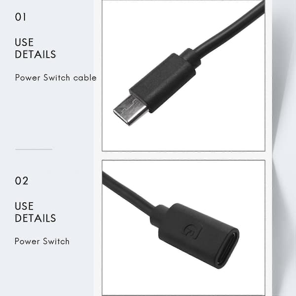 Strömbrytare USB Typ C med Indikatorlampa för Raspberry Pi 4B[D]