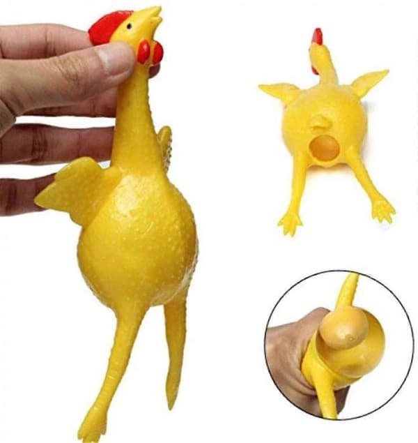 Morsomme Squishy Leker Kylling og Egg Stresslindring, 9cm[D]