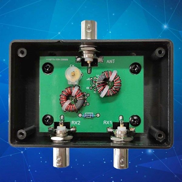 Portabel Antennfördelare RX HF 0.1-50 MHz 50 Ohm BNC-kontakter Koaxialsignal för TV-satellit