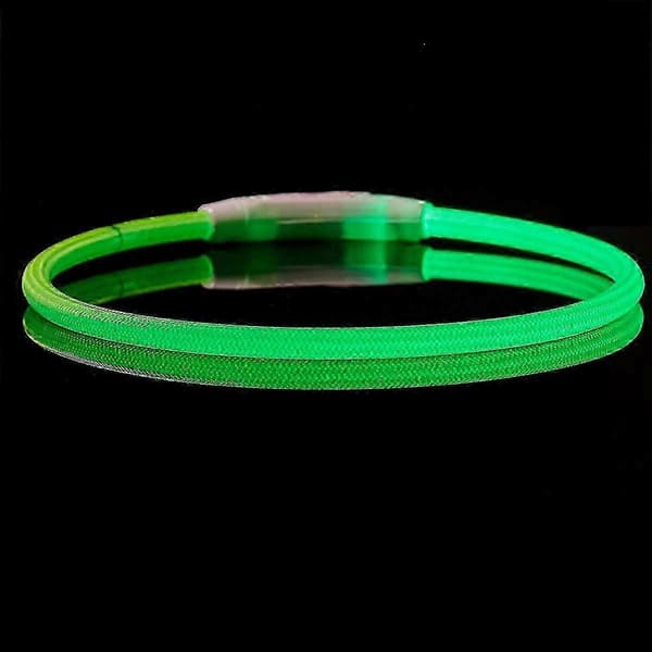 Justerbart glitter LED hundehalsbånd, reflekterende USB oppladbart halsbånd for små til store hunder[D]