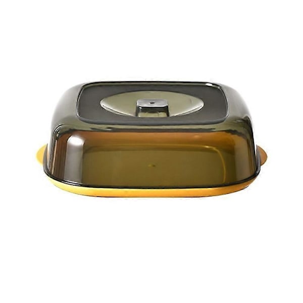 Mikroaaltouunin lautanen ja roiskesuoja helppokäyttöinen kansi ruoalle (BPA-vapaa, ei FDA-sertifikaattia)[D] Multicolor Yellow