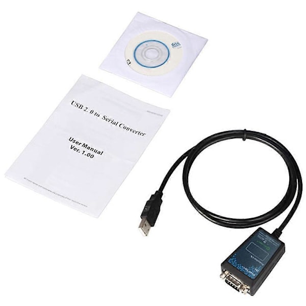 Iocrest USB 2.0 till seriell -232 DB9 9-stifts adapterkonverteringskabel chipset längd 1m USB till RS232 Supp