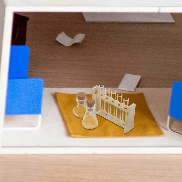 1 Set Experimentleksak Vetenskap Provrör Simulering Laboratorierörställ för Minihus[D]