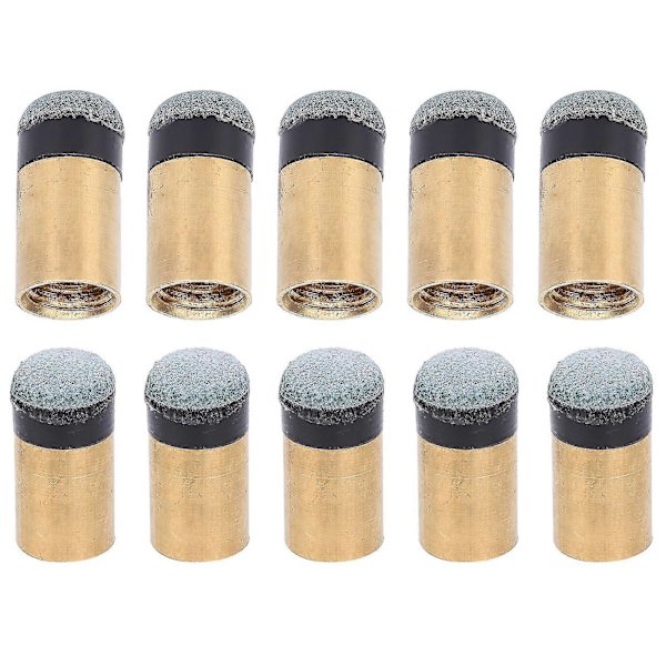 10kpl Biljardi Snooker Pool Keppi Vihje Korvausosat Ruuvattava Kupari Pu-nahka (10mm) [D]
