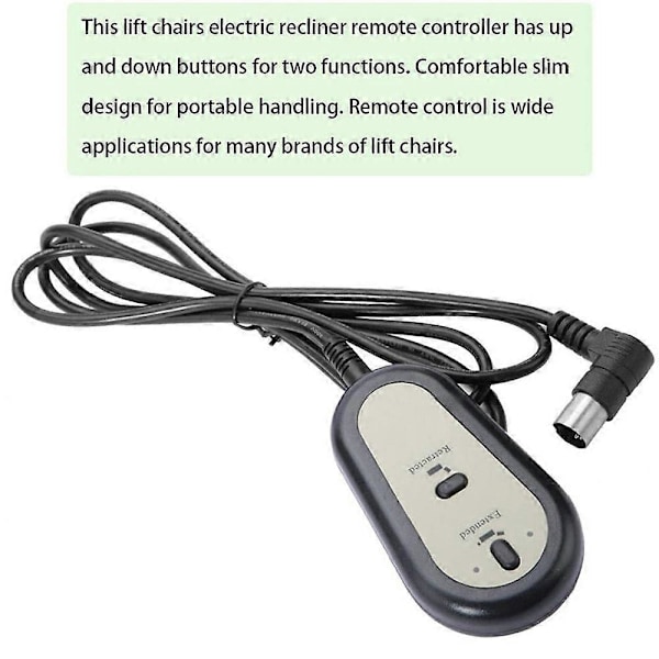 Elektrisk Recliner-Brytare Fjärrkontroll Lyftstol 2-Knapp Handkontrollbrytare Hushållsapp
