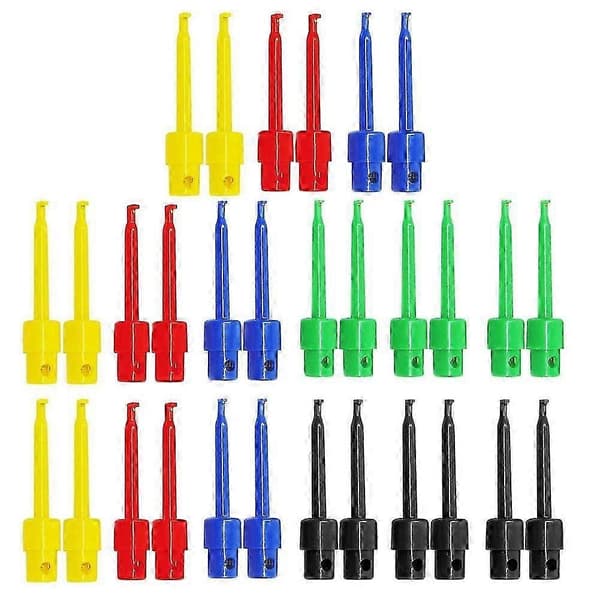 30 st Mätklämmor, Testspetsar, Multimetertråd Testklämma, Elektronisk Mini Testprober Set,P[D]