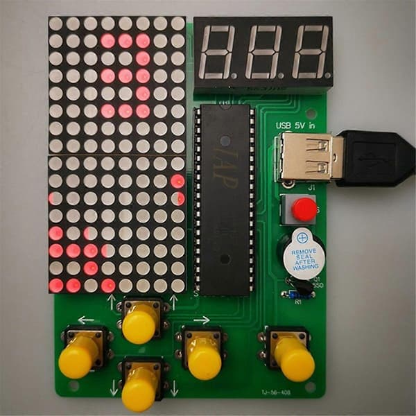 DIY Pixel Spill Maker Kit Elektronikk DIY Lodeprosjekt Øv Loddelæring Montering med Sh[D]