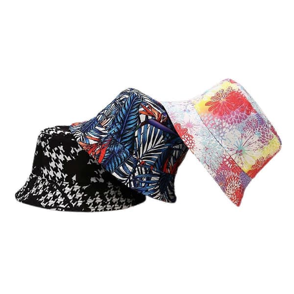 Søde Bucket Hat Strand Fiskerhatte til Kvinder, Vendbar Dobbeltsidet Unisex (HATL032)[D]