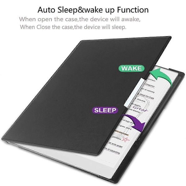 For ReMarkable Paper Pro Etui PC PU Læder Tablet Cover med Pen Holder Auto Wake Sleep - Multicolor Grey
