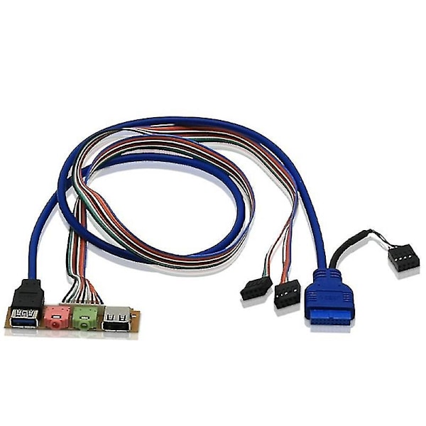 USB 2.0+ 3.0 Port Kabinet PC Computer Kabinet Lyd Frontpanel Udskiftningskabel 70cm