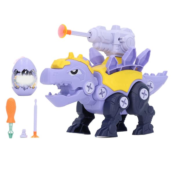 DIY Dinosaurleke DIY Barn Montering Demontering Dinosaurleke for Barn Gutter Jenter Stegosaurus[D]