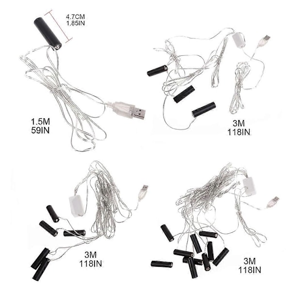 AA Virtuel Batteri USB AA Batteri Eliminatorer til LED Lys Lamper Blæsere Kameraer Udskiftning til 4,5V og 3V AA Batterier One for three
