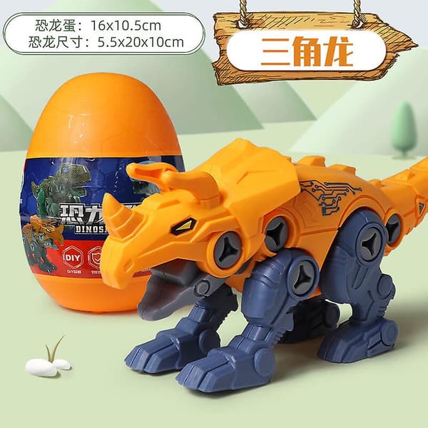 DIY Demontering Montering Dinosaur Leketøysett Skrue Mutter Kombinasjon Montering Dinosaur Modell Pedagogisk Leke [D] Random Color Centrosaurus