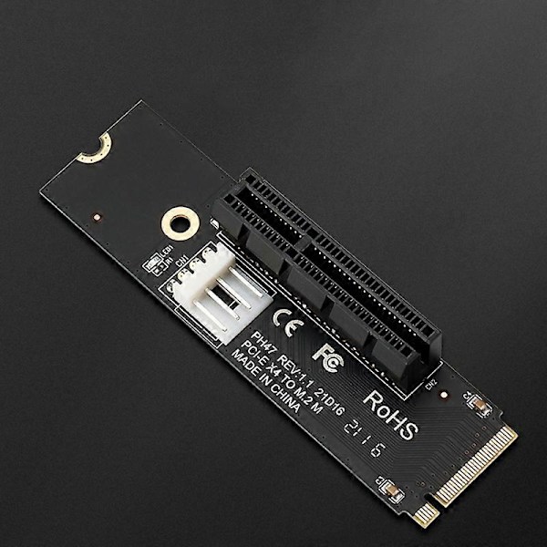 PCI-E X4 -paikkainen korotuskortti PCI-E -korotuskortti M2 - PCI-E -laajennuskortti Nopea tiedonsiirto 2 kpl[D] Black