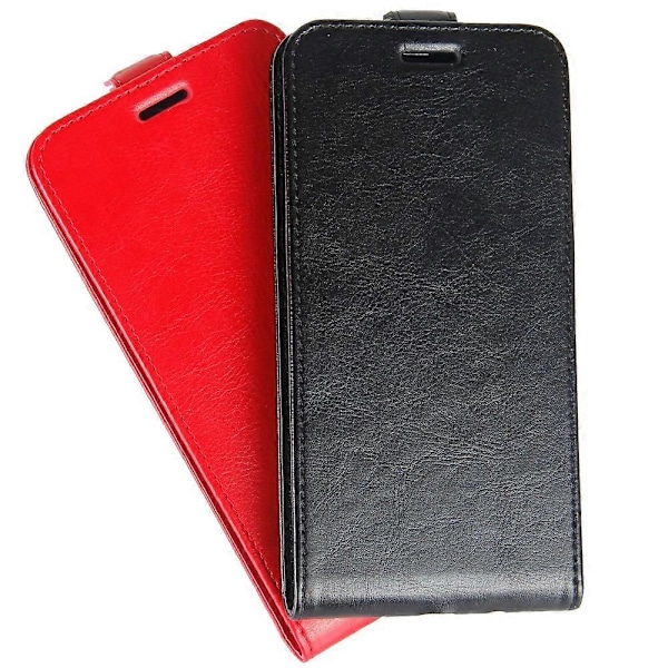 Vertikal Flip Crazy Horse Lærveske med Kortspor for Samsung Galaxy A41[D]