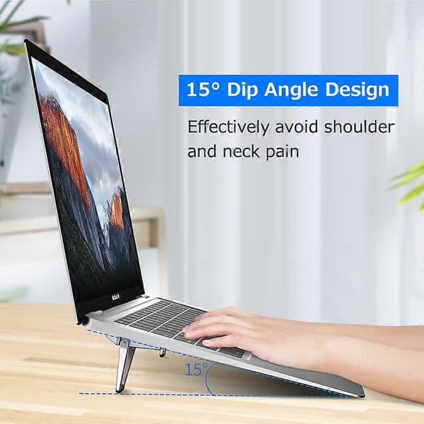 Bärbart sköldformat laptopställ hopfällbart zinklegering laptopfäste liten storlek stark bärighet effektiv värmeavledning[D]