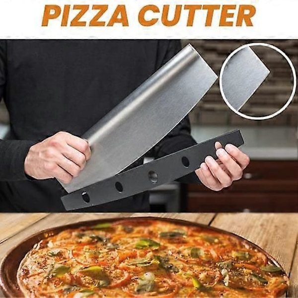 Premium Pizzaspade Aluminium Pizza med Skärare Pizzaspatel Vikbart Trähandtag[D]