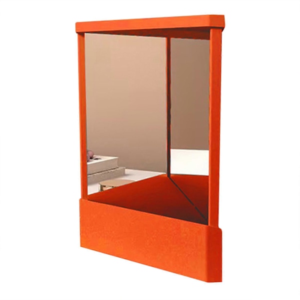 Icke-vändande Spegel för Smink Kompakt Sminkspegel Present till Kvinnor[D] Orange Small size