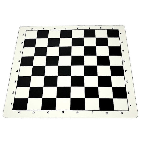 Schackmatta, PU Läder Turnering Rulla Upp Schackbräde Rullbart Schackbräde[D] 35cm Black