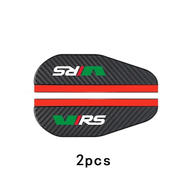 2 stk. Side Bakspejl Øjenbryn Regn Dækning Kulfiber VRS Logo Til Skoda Octavia 2 3 Kamiq Kodiaq Karoq RS Super Fabia~29136