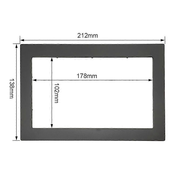 Universal 7 tommers 2Din Stereo Bilradio Ramme Auto Radio Android Spiller Ommøblering Dekorativ Ramme Fascia Installasjonstilbehør 173x98 188x116