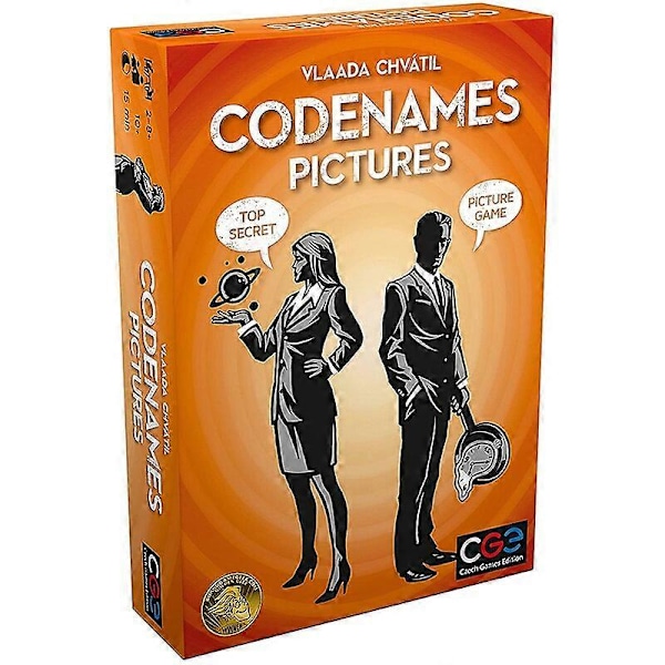 Czech Games Codenames Duet Det To-Spillers Ord-Deduktionsspil Deep Undercover 2.0 Billeder Standard Brætspil Orange