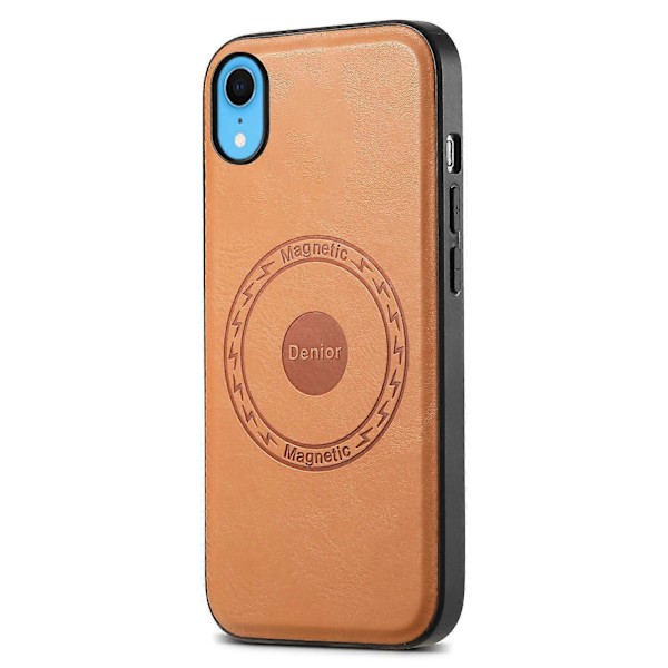 DENIOR iPhone XR -kotelo PU-nahkainen puhelimen takakuori, yhteensopiva MagSafe[D]:n kanssa Khaki