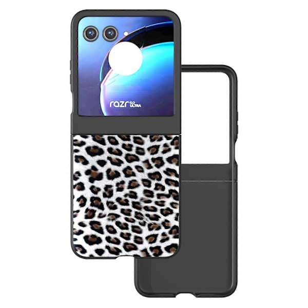 Telefonhus til Motorola Razr 50 Silver Leopard