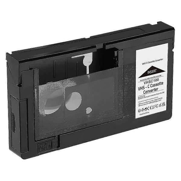 EA VHS-C Kassett Adapter för VHS-C SVHS Videokameror JVC RCA Panasonic Motoriserad VHS Kassett Adapter Inte för 8mm/MiniDV/Hi8 Black