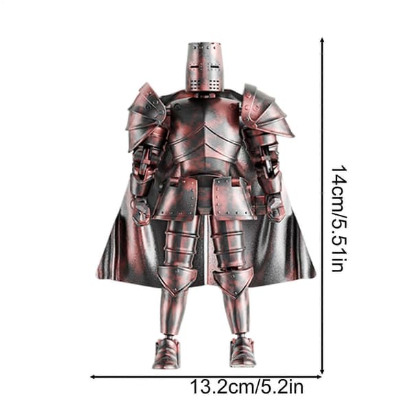 Actionfigur Flerledad Medeltida Riddare Helkroppsmodell Flexibel Staty Rörlig Figur med 360 Grader (D) A