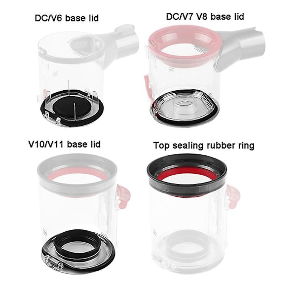 Dammsugartillbehör för Dyson V10 V12 Slim Dammbehållare S För Dyson V10 V12 Slim Dammbehållare Tätningsring Not Specified