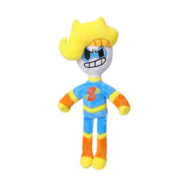 Hamination Bryson og Ham Plushie Leke Supergutt med Gult Hår Drooling Ham Pute Plush Leke Myk Stoppet Dukke Gave -NMAOV B