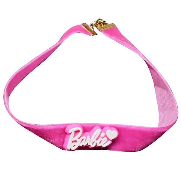 Halsband i sammet, present till vän, Y2K rosa prinsesshalsband, choker för kvinnor [D]