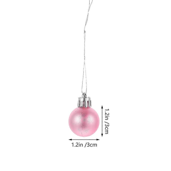 24 stk. rosa dekor kuler julepynt glitter juletrekuler dekorativ julekule [D] Pink