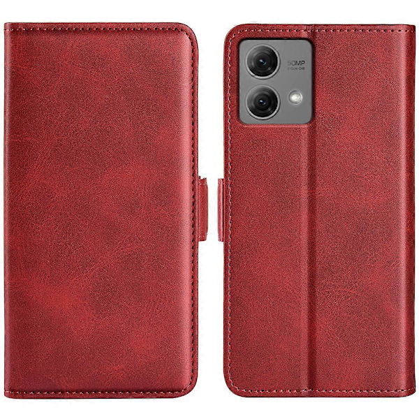 Plånboksfodral för Motorola Moto G84 5G i Kalvskinn PU-Läder med Stativ