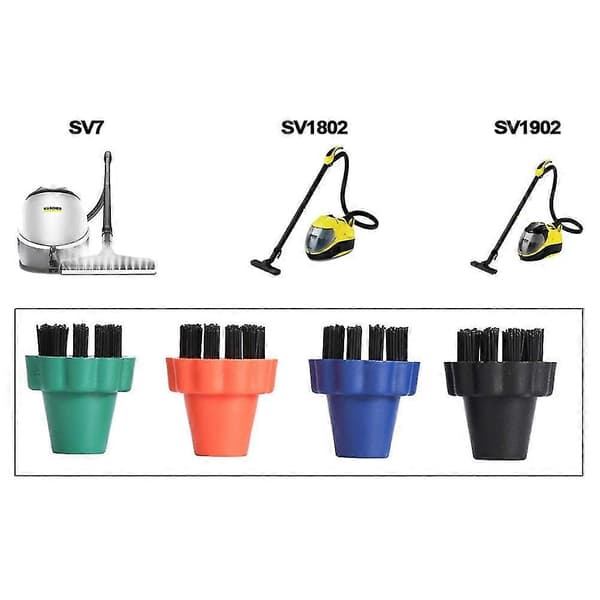4 stk. børster til Karcher Sv7 Sv1802 2.860-231.0 damprenser sort[D]