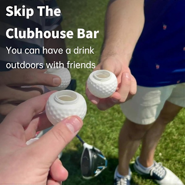 3 st/set Golfbollsformade Shotglas för Golfsportälskare, Presenter