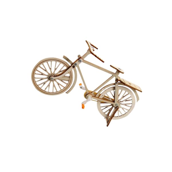 Mini Cykel Model Sæt Pædagogisk Legetøj Træpuslespil til Studerende Børnehavebørn[D]
