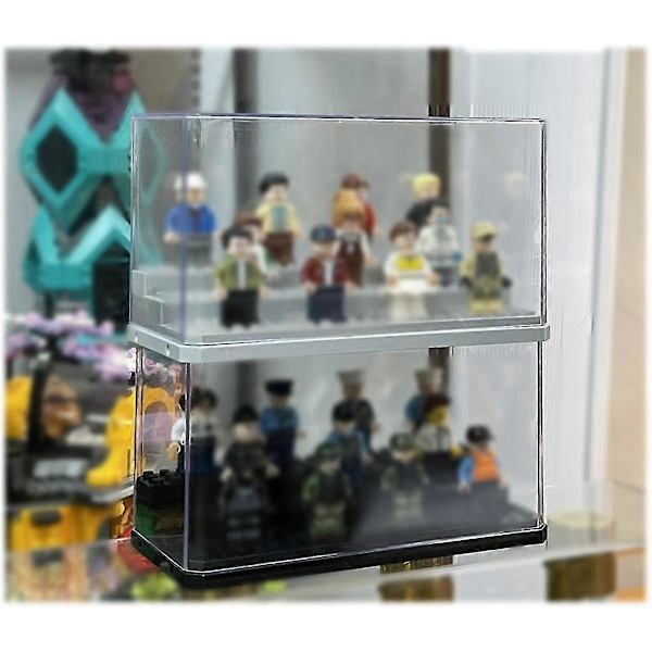 Mini Figur Displaylåda, Stapelbar Dammsäker Byggklossdisplaylåda för Actionfigurer
