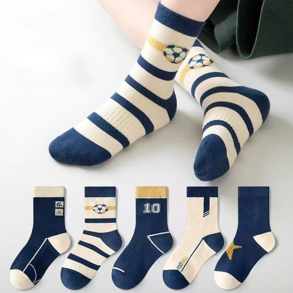 Strumpor för män och kvinnor, 5-pack [D]