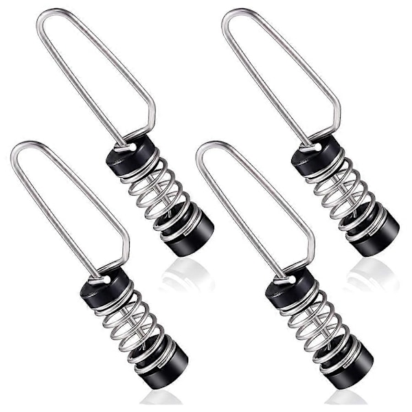 4 stk. Fiskeflagclips i Rustfrit Stål Marinebådsflagclips til Halyards Outrigger Lines Antenner Flagstangtov