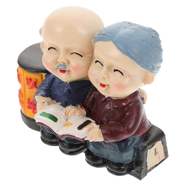 Morfar Figurin Födelsedagstårta Ornament Staty Heminredning Multi 6x5cm Chic 1st[D] Multi 6X5CM