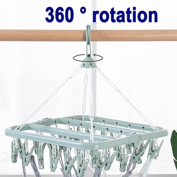 Multifunksjonell sammenleggbar kleshenger med 32 hull [D]