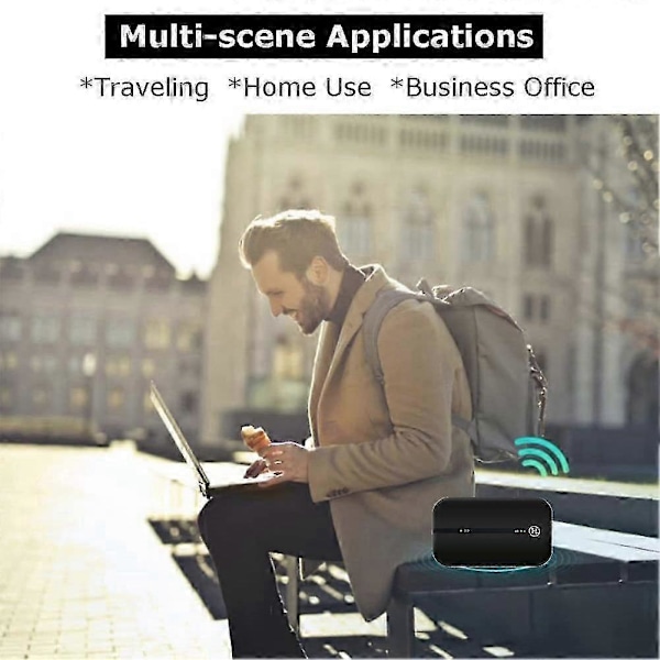 4G LTE MiFi 150 Mbps Mobil WiFi-ruter E5576-320 Bærbar 1500 mAh Batteri Mini WiFi-ruter Støtter 10 Brukere - Hvit