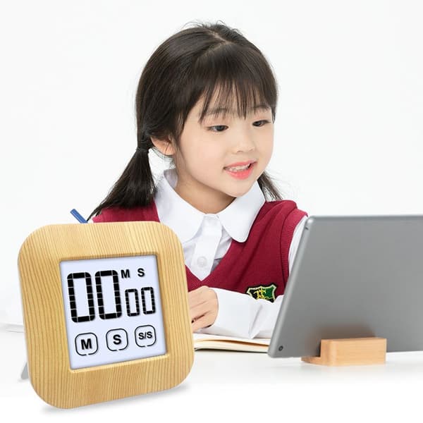 Betterlifefg-køkkentimer, magnetisk digital køkkentimer med LED-display (sølv)
