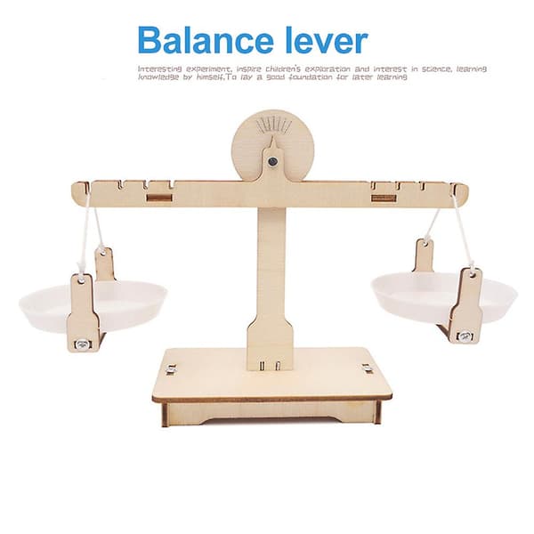 DIY Balansevekt Spak Tre Vektskål Vitenskap Matematikk Undervisningsvekt [D]