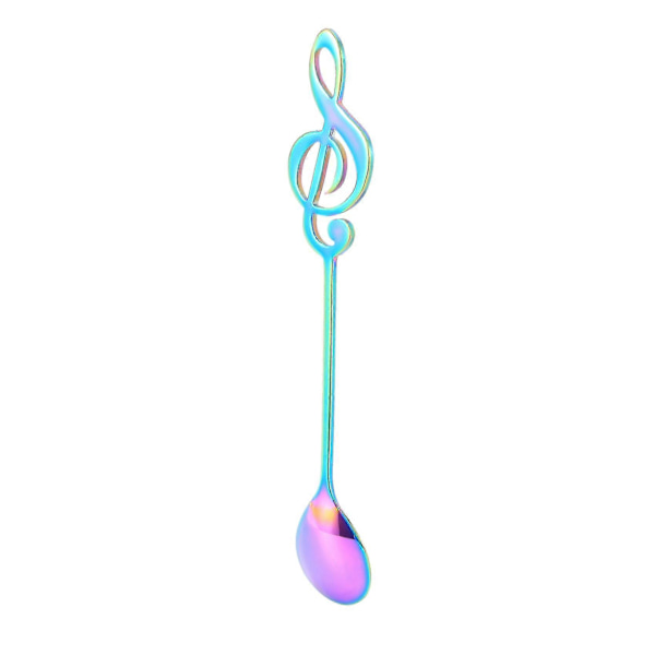 Musiknode Skeer 6-pak Kreative Søde Teskeer 18/10 Rustfrit Stål Node Musikalsk Notation Form[D]