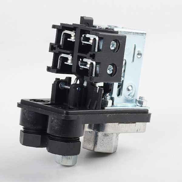 220V Luftkompressorventil Automatisk Tryckbrytare Luftkompressor Kompressor Kontrollventil för Snabb Tryckreducering (4 hål) Noir 0.05