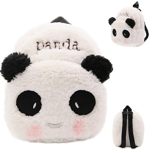Pingvin Plys Mønster Blød Rygsæk[D] Panda white bow